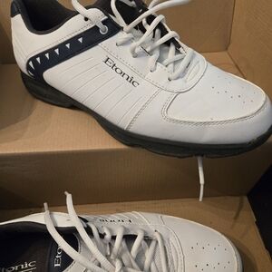 ETONIC, Men's Golf Shoes, G-SOK Sport, Size 11M, Dark Blue/ White, spikeless